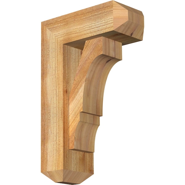Ekena Millwork Balboa Craftsman Rough Sawn Bracket w/ Offset Brace, Western Red Cedar, 6"W x 14"D x 22"H BKT0604X14X22BOA04RWR - main